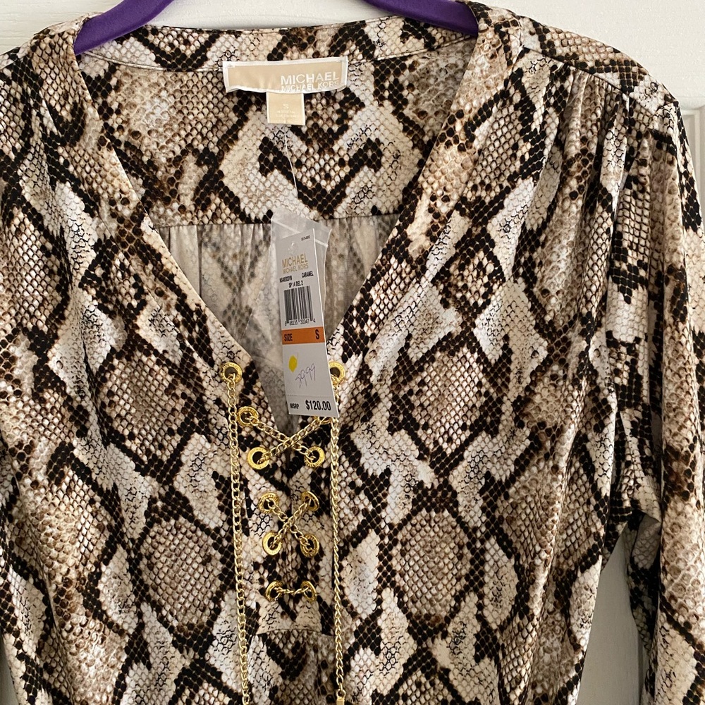 MICHAEL KORS, Dress, Gold Hardware, Small, New, Brown/Tan